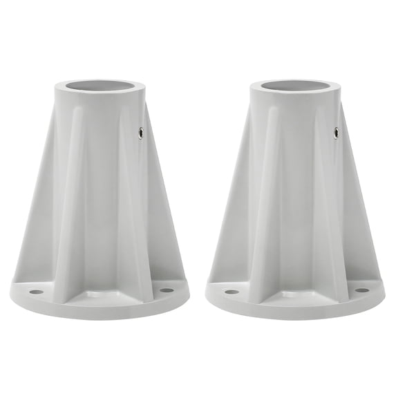 Saftron 6 Inch Mount for 1.9 Inch OD Swimming Pool Ladder or Rail, Gray (2 Pack)