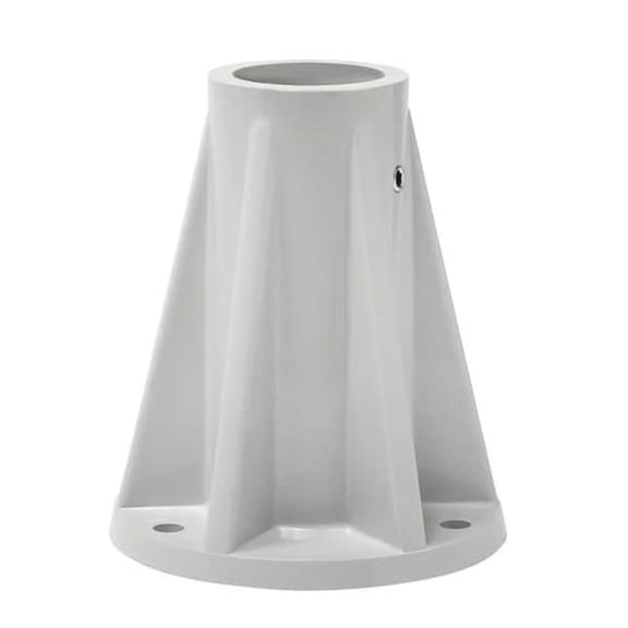 Saftron Manufacturing SASBFBK 6 in. Black Surface Mounting Base for Ladders & Rails