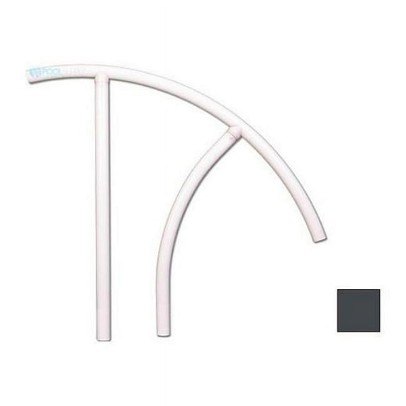 Saftron TRTD130GG 1.90 in. Triton Series Return to Deck Mounted Handrail, Graphite Gray