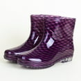 thumbnail image 1 of Safufu Women's Rain Boots Low Cut Slip Rubber Sole For Kitchen Work Outdoor Walking Comfortable Lightweight All SeasonsPurple, 1 of 4