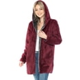thumbnail image 1 of Safus Wearable Blanket Hoodie in Thick Fleece Jacket with Pocket - Burgundy - Large Size - for Women and Men, Warm and Cozy, 1 of 8