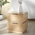 thumbnail image 1 of Safvaieh Couture Titus Mid-Century Wood and Metal Nightstand, Oak, 1 of 14