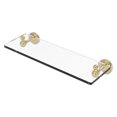 thumbnail image 1 of Sag Harbor Collection 16-in Glass Vanity Shelf with Beveled Edges in Satin Brass, 1 of 11