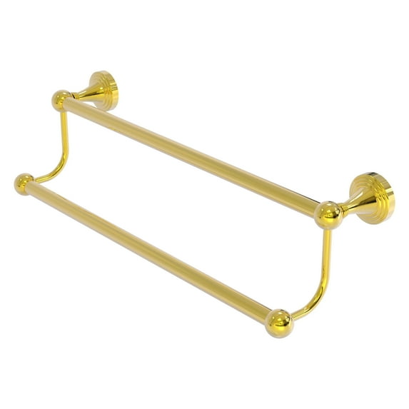 Sag Harbor Collection Double Towel Bar - Polished Brass / 30 Inch