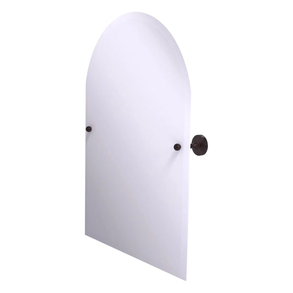 Sag Harbor Collection Frameless Arched Top Tilt Mirror with Beveled Edge in Antique Bronze