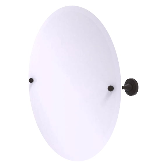 Sag Harbor Collection Frameless Round Tilt Mirror with Beveled Edge - Oil Rubbed Bronze