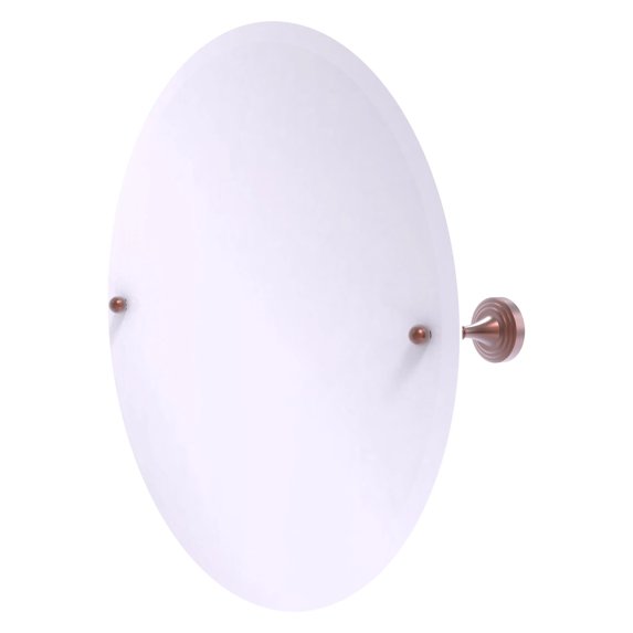 Sag Harbor Collection Frameless Round Tilt Mirror with Beveled Edge in Antique Copper