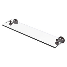 Sag Harbor Collection 22 in. Glass Vanity Shelf with Beveled Edges in Polished Chrome Sag Harbor Collection 22 in. Glass Vanity Shelf with Beveled Edges in Polished Chrome
