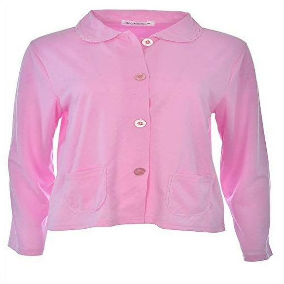 Sag Harbor lightweight button front quilted bed jacket