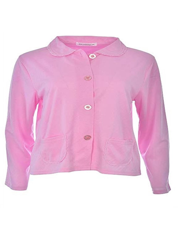 lightweight button front quilted bed jacket