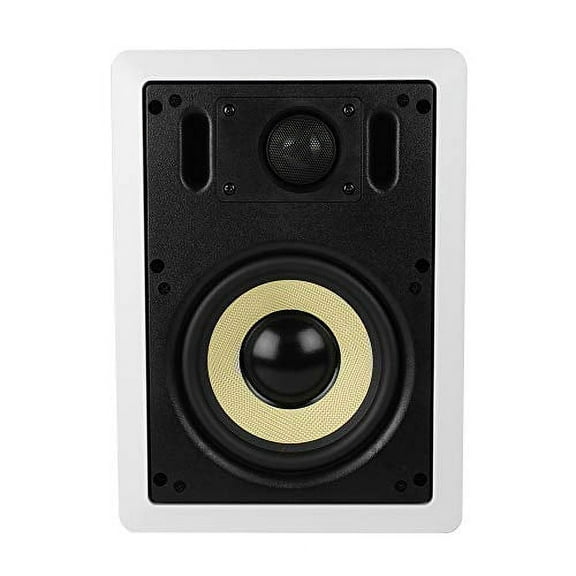 Saga Elite (Pair) 6.5" 2-Way High Performance In-Wall Speaker (Back Can, White, New)