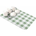 thumbnail image 1 of Saga Green Plaid Dish Drying Mat for Kitchen Counter, Super Absorbent Quick Dry Coffee Bar Mat Pad Thin Diatomaceous Sink Mat Non Slip Dish Drainer Mat 23.5x15.5 Modern Farmhouse Country Buffalo Check, 1 of 6