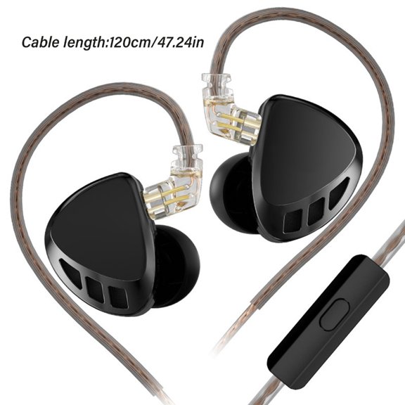 Saga Professional Earpieces Dynamic Driver Unit Cable Control In Ear Earphones 3.5mm for Studio and Stage Performers
