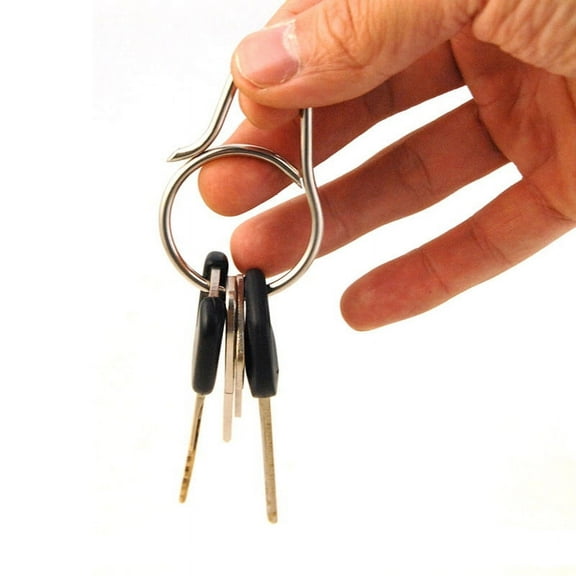 SagaSave 1/2/5/10 Pcs Key Ring Holder for Home Keys Cars Keys One Piece Quick Release Titanium Alloy (Not with Keys)