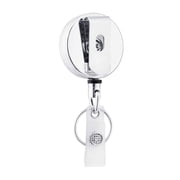SagaSave 1/2/5/10Pcs Metal Retractable ID Card Badge Reel Card Holder Strap Keychain Sliver