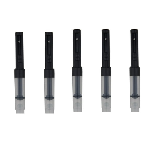 SagaSave 1/2/5 Pcs Ink Converter Fountain Pen Ink Standard Piston Fill Converter Black