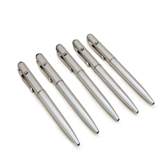 SagaSave 1/2/5 Pcs Plastic Invisible Ink Pen LDE UV Light Checking Detecting Secret Messages Silver