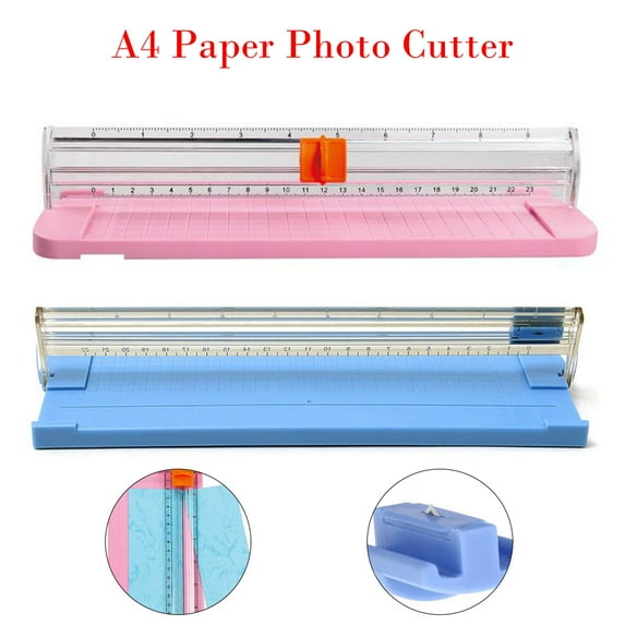 SagaSave 1/2 Pcs Paper Cutter Standard Cutting A4 A5 Paper Photos Labels Trimmer Tool Blue