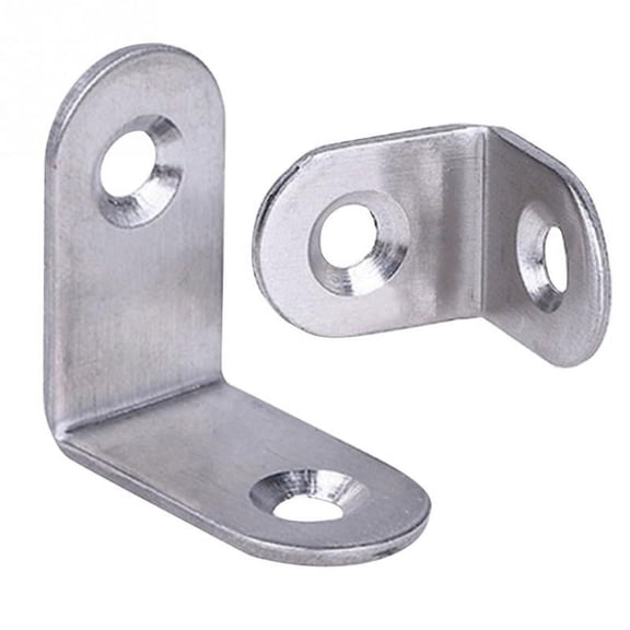 SagaSave 1/3/5pcs Angle Bracket Hardware Tools Stainless Steel Shelf Support Corner Brace Angle Bracket Silver 30mm×30mm