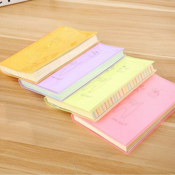 SagaSave 1/5Pcs Cute Note Book 100 Page Papers Candy Color Rubber Cover Portable (Random Color)