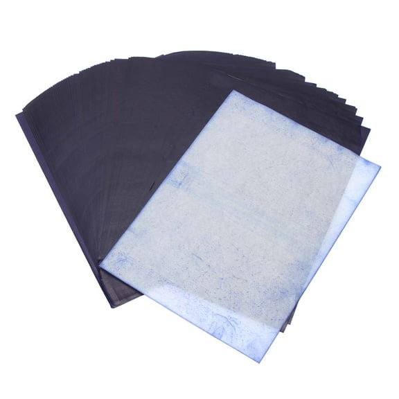 SagaSave 100 Sheets Carbon Paper Transfer Tracing Copy Graphite Painting Paper Reusable Blue