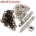 thumbnail image 1 of SagaSave 100Pcs Eyelets Kits Copper Grommet Kit Eyelet Hole Punch Tool Leather Craft Clothing Canvas, 1 of 4
