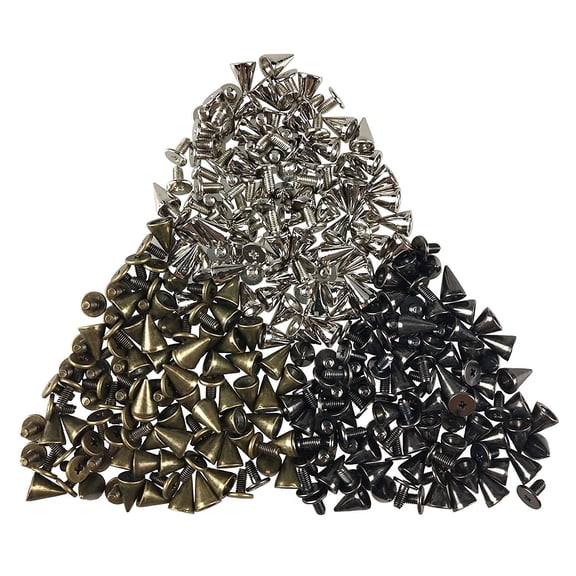 SagaSave 100pcs Punk Rivet DIY Craft Cool Metal Fixing Tool Kit Necklace Jacket Studs Repairing Decoration Gun Black