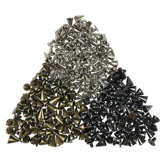 SagaSave 100pcs Punk Rivet DIY Craft Cool Metal Fixing Tool Kit Necklace Jacket Studs Repairing Decoration Silver
