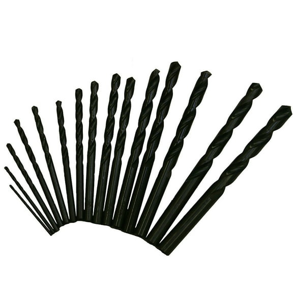 SagaSave 10Pcs Metal Straight Shank High Speed Steel Black Twist Drill Bits Set Suitable for Steel Non-ferrous Metal