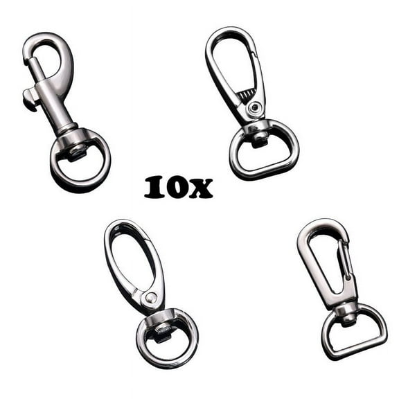SagaSave 10Pcs Mini Keyring Buckle DIY Handicrafts Organize Keys 360 Degrees Rotate Slingshot Buckle