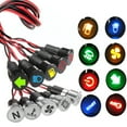 thumbnail image 1 of SagaSave 12V LED Auto Warning Light Indicator Metal Car Warning Indicator Lamps Waterproof IP67, 1 of 6