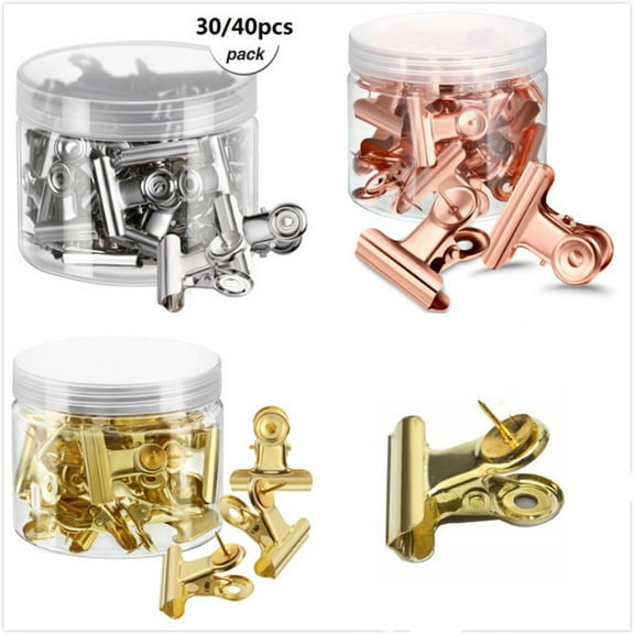 SagaSave 30/40 Pcs Small Clips Ticket Papers Clip Metal Clips Pushpin Crafts Decoration