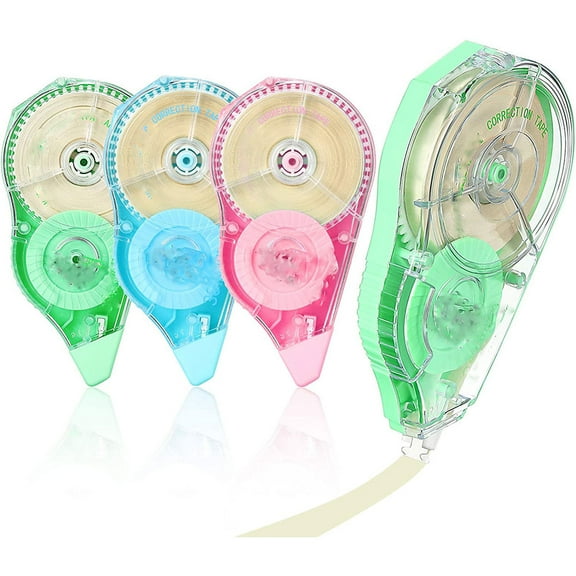 SagaSave 4 Pieces Correction Tape White Tape Correct Eraser Tape for for Colored Paper Note Book (Random Color)