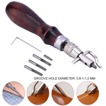 TECHTONGDA Multi-Function Leathercraft Groover Skiving Edger Beveler Stitching Tool