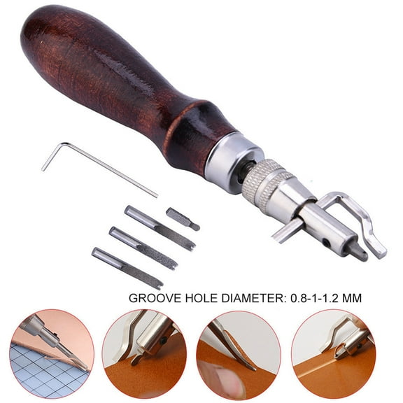 SagaSave 7-in-1 Multi-function Sewing Groover Set Professional Leather Craft Tool Ues in Leather Edge Stitching Groove