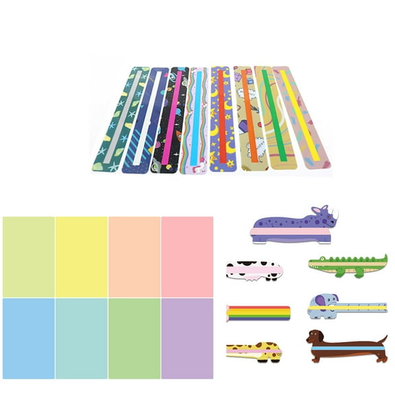 SagaSave A Set Of Colored Overlays Bookmarks Guided Reading Strips Highlight Strips School Office Use 10 Choice