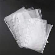 SagaSave A6 Loose-Leaf Storage Bag Binder Refillable Bags for Office School Students Transparent PVC Waterproof