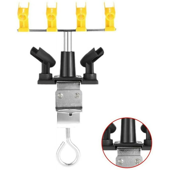 SagaSave Airbrush Holder Round Stand Hold up to 6 Airbrushes 360 Swivel Yellow