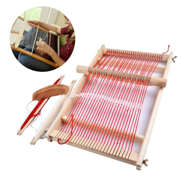 SagaSave Children's Wooden Loom Kit DIY Hand-Knitting Machine for
