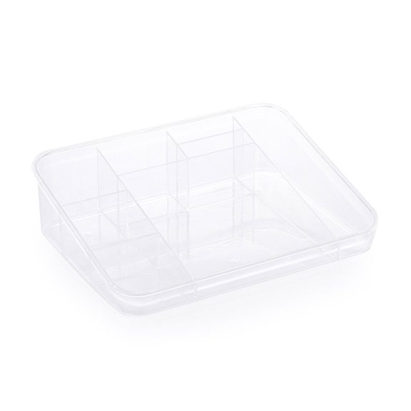SagaSave Cosmetic Storage Box Large Capacity for Lipstick Powder Lotion Brush Clear