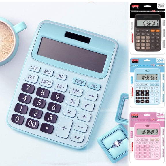 SagaSave Desktop Calculator with 12 Digits Large LCD Display for Office School Adults and Students