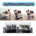 thumbnail image 1 of SagaSave Drawers Acrylic Cosmetic Organizer Makeup Case Holder Jewelry Storage Box Clear 5 Choice, 1 of 2