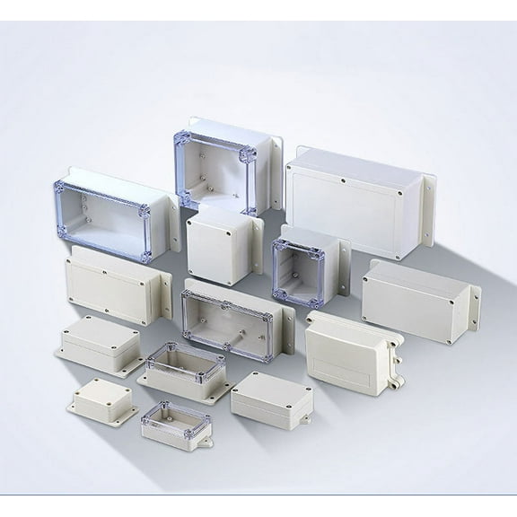 SagaSave Electronic Project Box Enclosure ABS Plastic Cover Cases IP65 Waterproof Waterproof Grey/Transparent