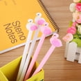 thumbnail image 1 of SagaSave Gel Pen Ballpoint Pens 0.5mm Writing Point Black Ink Cartoon Flamingo Shape, 1 of 5