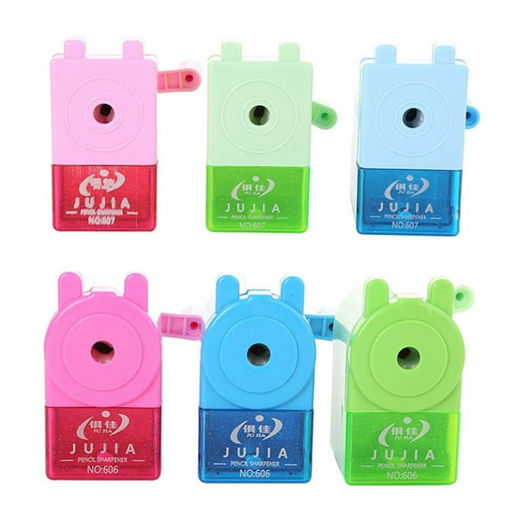 SagaSave Hand Crank Pencil Sharpener for Hexagon Round Triangle Wooden Pencil Square Green