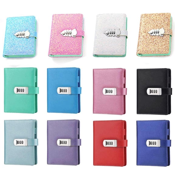 SagaSave Journal Notebook with Password Lock Writing Drawings for Business Office School Light Blue