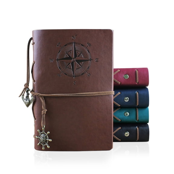 SagaSave Leather Bound Diary Notebook Diary Planner Note Book 80 Sheets Paper for Writing 5 Colors