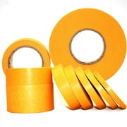 SagaSave Masking Tape High Temperature for Interior Decoration Household Appliances 5mm-65mm Yellow