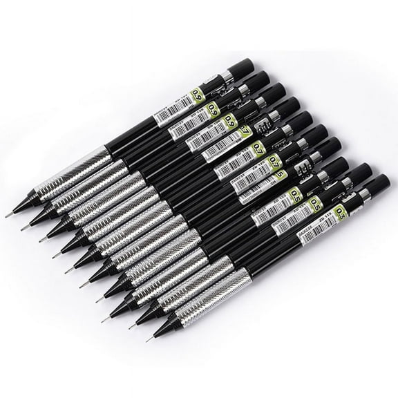 SagaSave Metal Automatic Draughting Pencil Drafting Drawing 0.5mm HB Lead Refills Black