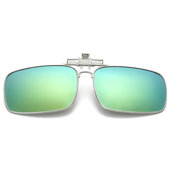 SagaSave Metal Sunglasses Clip for Prescription Glasses TAC Lens UV Proof for Unisex Adults